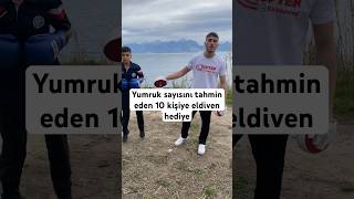 Yumruk sayısını tahmin eden 10 kişiye eldiven hediye shorts [upl. by Reivaz]