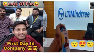 First Day In Indias 5th largest growing IT Company 😍🔥  hitstourvlogs vlogs vlogs company [upl. by Adnerad]