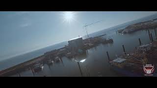 Yerseke haven cinematic 25fps Blackmagic 4K micro studio 9mm Laowa [upl. by Coates3]