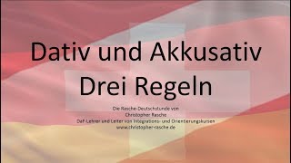 Dativ und Akkusativ Drei Regeln [upl. by Coussoule31]