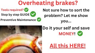 Brakes overheating sticking caliper or brake pads SOLUTION [upl. by Eillehs]