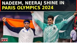 Paris Olympics 2024  Javelin Nadeem Sets New Record At 9297  Neerajs Best Throw 8945M  Watch [upl. by Arrimat]