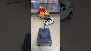 RC tank attack a car 🚧💣👷‍♂️jokes shorts comedy rccar fake [upl. by Prager]