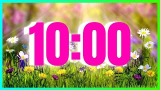 10 Minute Timer Spring  Flowers  Classroom  Music [upl. by Maunsell]