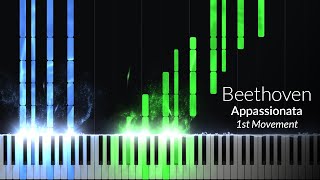 Beethoven  Appassionata 1st Movement Opus 57 No 23 Piano Tutorial [upl. by Notnirb]