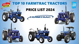 Top 10 Farmtrac tractors in 2024  Farmtrac tractors price list 2024  Farmtrac tractors [upl. by Asirram]