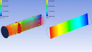 Two Phase flow inside horizontal tube using ANSYS CFD  VOF [upl. by Broome]