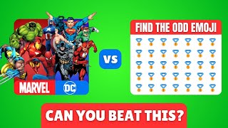 Marvel vs DC Fans Can You Beat This 🦸‍♂️ Find the Odd Emoji Challenge [upl. by Lorilee523]