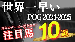 【POG】世界一早いPOG20242025注目馬10選！【競馬】 [upl. by Arie]