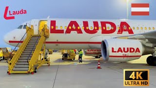 LAUDA IS NICE  Full flight 2022  TRIP REPORT from Warsaw WMI to Vienna VIE [upl. by Pauiie]