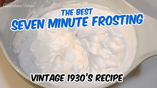 OldFashioned 7 Minute Frosting  Vintage 1930s Recipe  7 Minute Frosting For Coconut Cake [upl. by Dempstor]