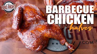 The JUICIEST Way to Smoke Barbecue Chicken… [upl. by Adey]