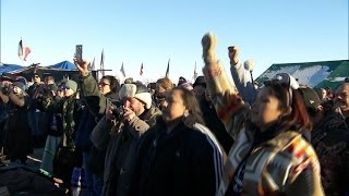 Dakota Access Pipeline protesters celebrate [upl. by Assed]