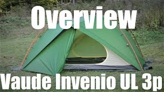 Vaude Invenio UL 3p  tent overview [upl. by Naginarb]