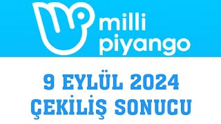 Milli Piyango Çekiliş Sonuçları 9 Eylül 2024 [upl. by Redyr]