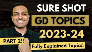 Group Discussion Topics for 2023 2024  Fully Explained Topics for MBA and Government Exams [upl. by Joseph910]