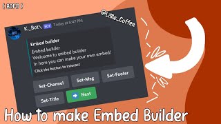 How to make Embed Builder command on BDFD  BDFD [upl. by Dannon317]