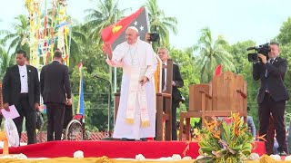 Pope Francis arrives in remote town of Vanimo in Papua New Guinea  AFP [upl. by Adama691]