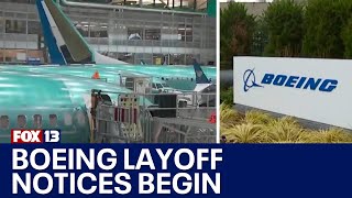 Boeing layoff notices start Wednesday [upl. by Temme]