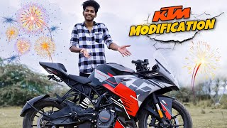 Im back 🔥😈  Modification in KTM  RC200❤️  cheap wrapping🤯 [upl. by Zebada]