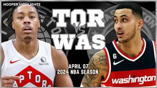 Toronto Raptors vs Washington Wizards Full Game Highlights  Apr 7  2024 NBA Season [upl. by Herman]