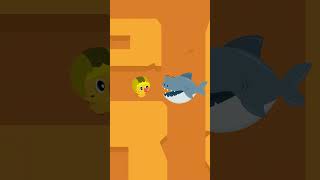 Duck vs shark  Lets Find Treasure  Little Fish Tales  shorts [upl. by Nawk538]