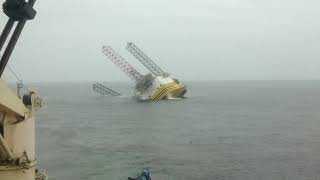 Jackup  Saipem Accident 2013 [upl. by Jackquelin]