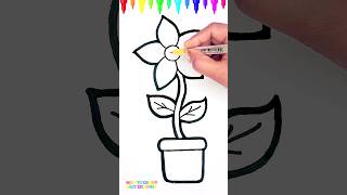 How to Draw a Flower for Kids  Easy Drawing Step by Step Drawing for Kids [upl. by Nolyaw]