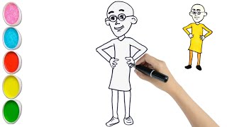 Motu Patlu Cartoon DrawingHow to draw Motu PatluEasyLearn to Draw CartoonPatlu easy drawing [upl. by Anirehs]