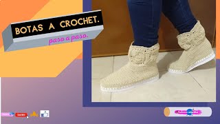 ¡Verás lo fácil que es realizar estas lindas botas a crochet crochet tejer tutorial moda [upl. by Tedie40]