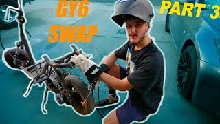 50cc SCOOTER MODS  WHEELIE  STUNT PEGS  150cc GY6 Swap [upl. by Mitchell]