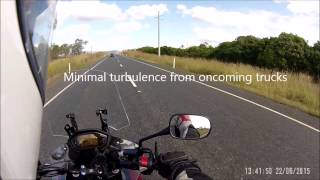 Honda CB500X Wind noise and buffeting with the Madstad System [upl. by Terence]