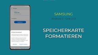 Speicherkarte formatieren  Samsung Android 11  One UI 3 [upl. by Leontyne631]