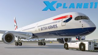 XPLANE 11  A3501000 BRITISH LONDON HEATHROWMADRID [upl. by Steffen]