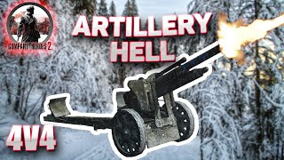 CoH2 Artillery HELL 4v4 Company of Heroes 2 [upl. by Tse]