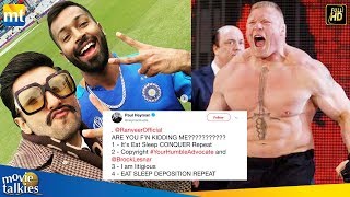 Ranveer Singh threatened by WWE Star Brock Lesnar Manager Paul Heyman [upl. by Iru]