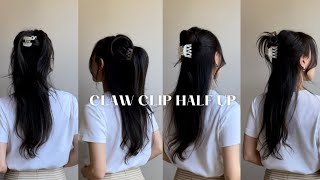 7 Easy Claw Clip Half up Hairstyles [upl. by Nabalas149]