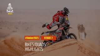 DAKAR2021  Stage 7  Ha’il  Sakaka  BikeQuad Highlights [upl. by Igig]