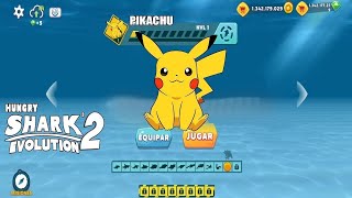 Hungry Shark EvolutionEXE AT 3AM I PLAY WITH PIKACHU FROM POKÉMON HES DAMNED AND THIS HAPPENS [upl. by Efioa]