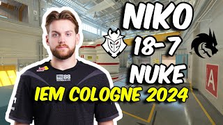 CS2 POV G2 NiKo 187 vs Spirit Nuke  IEM Cologne 2024 [upl. by Anirda]