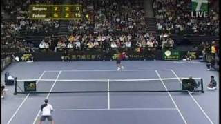 Sampras v Federer  Macao 2007 3rd EXO 56 [upl. by Ennoira]