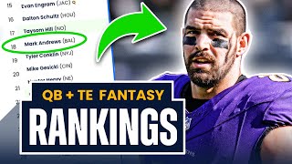 Week 5 Fantasy Football Rankings amp Tiers  Quarterbacks amp Tight Ends StartSit Lineup Advice 2024 [upl. by Nesmat]