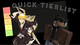 UPDATED SHIKAI TIER LIST…  TYPE SOUL [upl. by Chaffee]