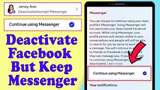 Deactivate facebook account but keep messenger  if i deactivate facebook can i still get messages [upl. by Nore]