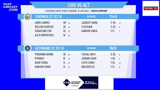 Chiswick CC 1st XI v Actonians CC 1st XI [upl. by Jyoti]