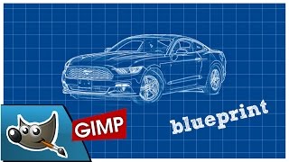 Gimp  Blueprint Effect [upl. by Annelg]