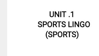 Ch1Sports Lingo revisionclass5 [upl. by Amalee]