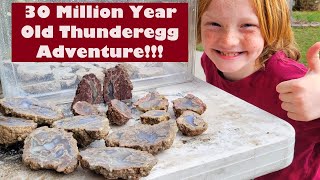 Succor Creek Thunder Egg ADVENTURE Digging amp Cutting open 30 MILLION YEAR OLD thunder eggs [upl. by Inimak767]