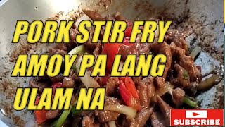 SIMPLE PORK STIR FRY WITH BELL PEPPERS AND ONION [upl. by Champaigne]