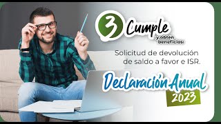 Webinario Solicitud de devolución de saldo a favor de ISR [upl. by Sadirah]